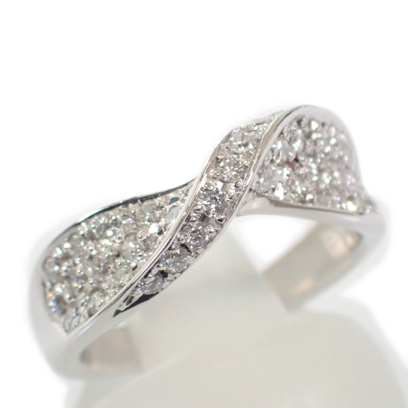 デザインジュエリー ツイスト 11.5号 リング Pt900プラチナ ダイヤモンド レディース【中古】【Aランク】