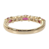 デザインジュエリー リング K18イエローゴールド 11号 ダイヤモンド ルビー レディース【中古】【Aランク】