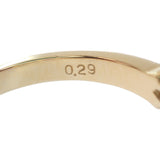 デザインジュエリー リング K18イエローゴールド 11号 ダイヤモンド ルビー レディース【中古】【Aランク】