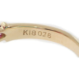 デザインジュエリー リング K18イエローゴールド 11号 ダイヤモンド ルビー レディース【中古】【Aランク】