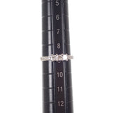 デザインジュエリー 3連 スクエアカット リング K18ホワイトゴールド 9号 ダイヤモンド 9 レディース【中古】【Aランク】