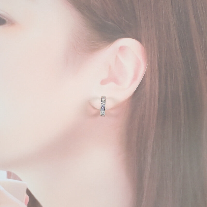 設計珠寶 耳環 Pt900鉑金 鑽石 女士【中古】【A級品】