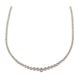 デザインジュエリー テニス ペンダント ネックレス K18ホワイトゴールド ダイヤモンド メンズ レディース【中古】【Aランク】