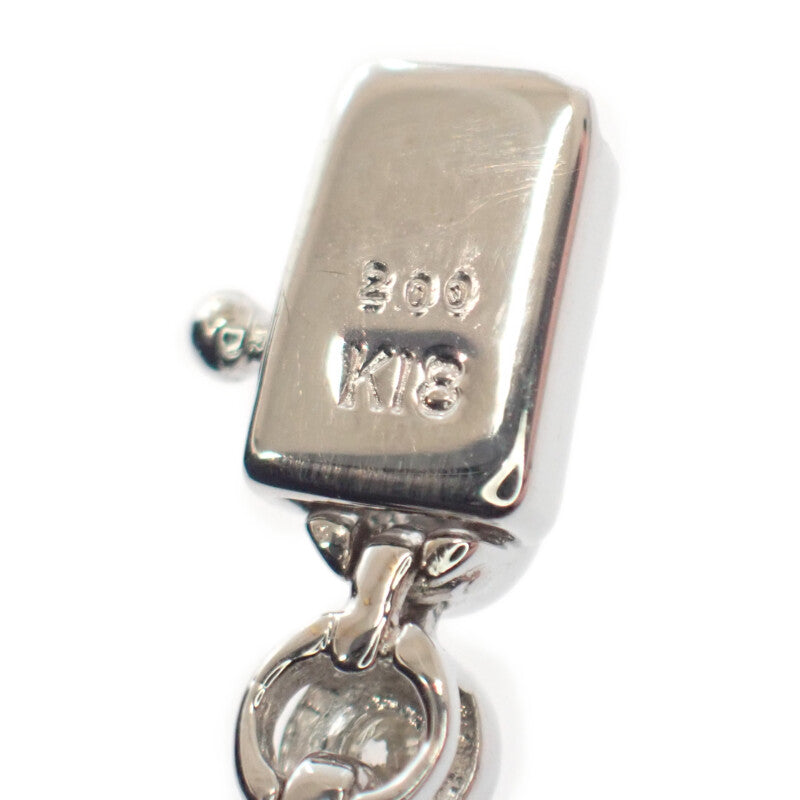 デザインジュエリー テニス ペンダント ネックレス K18ホワイトゴールド ダイヤモンド メンズ レディース【中古】【Aランク】