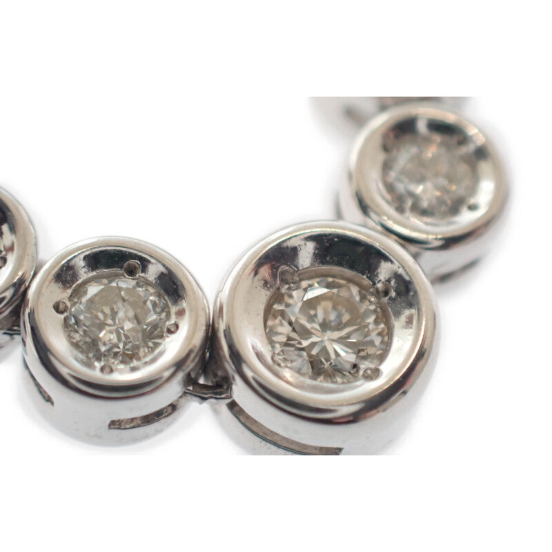 デザインジュエリー テニス ペンダント ネックレス K18ホワイトゴールド ダイヤモンド メンズ レディース【中古】【Aランク】