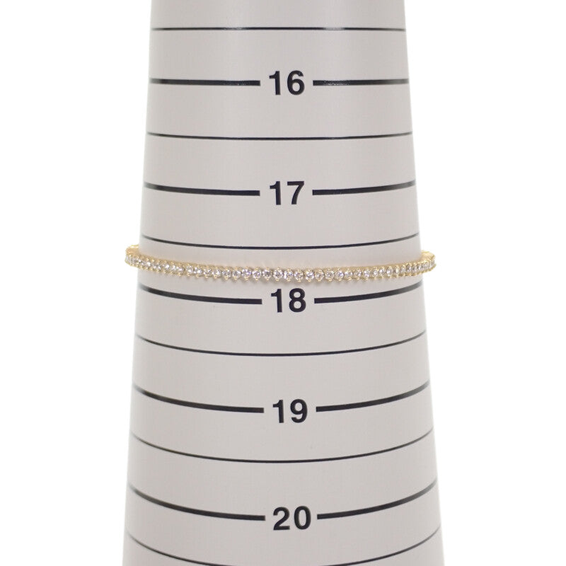 デザインジュエリー テニス ブレスレット K18イエローゴールド ダイヤモンド メンズ レディース【中古】【Aランク】