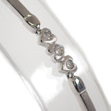 デザイン ジュエリー ハート ブレスレット K18ホワイトゴールド ダイヤモンド レディース【中古】【Aランク】