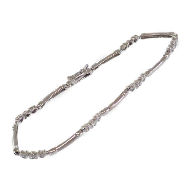 デザイン ジュエリー ハート ブレスレット K18ホワイトゴールド ダイヤモンド レディース【中古】【Aランク】