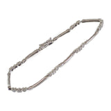 デザイン ジュエリー ハート ブレスレット K18ホワイトゴールド ダイヤモンド レディース【中古】【Aランク】