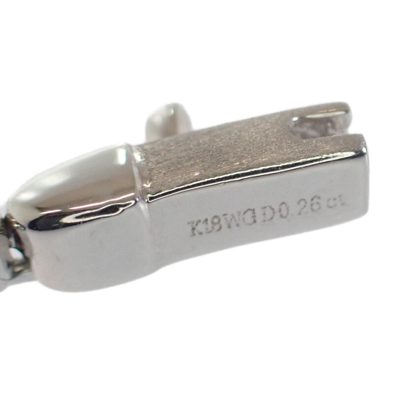 デザイン ジュエリー ハート ブレスレット K18ホワイトゴールド ダイヤモンド レディース【中古】【Aランク】