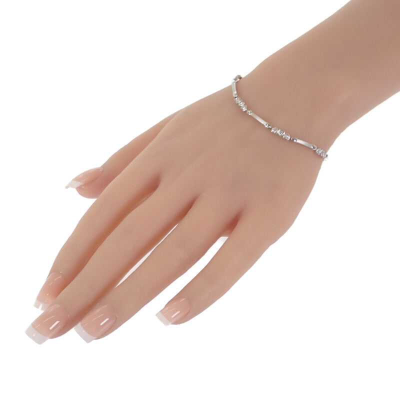 デザイン ジュエリー ハート ブレスレット K18ホワイトゴールド ダイヤモンド レディース【中古】【Aランク】