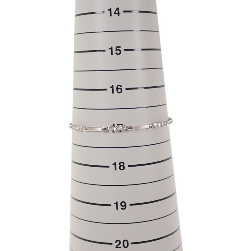 デザイン ジュエリー ハート ブレスレット K18ホワイトゴールド ダイヤモンド レディース【中古】【Aランク】