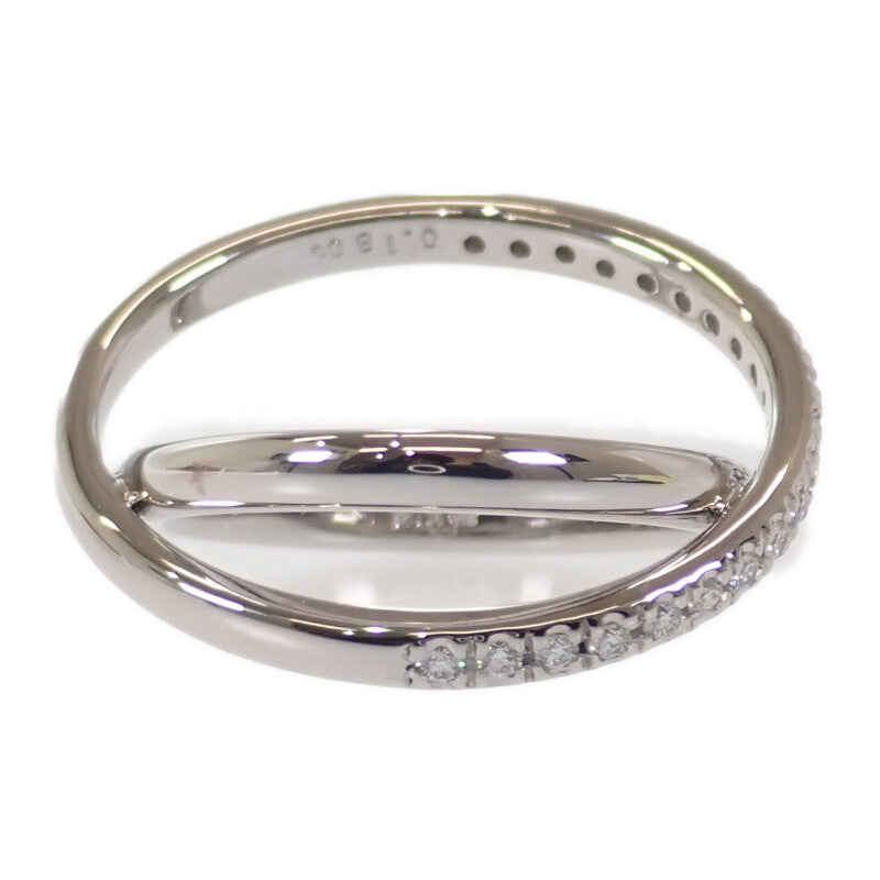 ミキモト MIKIMOTO クロスダイヤ 11.5号 リング K18ホワイトゴールド ダイヤモンド レディース【中古】【Aランク】