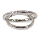 ミキモト MIKIMOTO クロスダイヤ 11.5号 リング K18ホワイトゴールド ダイヤモンド レディース【中古】【Aランク】