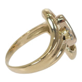 デザイン ジュエリー 12号 リング K18イエローゴールド ボルダーオパール ダイヤモンド レディース【中古】【Aランク】