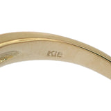 デザイン ジュエリー 12号 リング K18イエローゴールド ボルダーオパール ダイヤモンド レディース【中古】【Aランク】