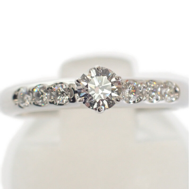 MIKIMOTO 御木本 鑽石 10號 DGR-1196R 戒指 Pt950鉑金 鑽石 女士【中古】【A級】