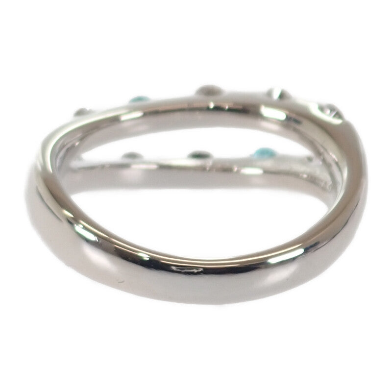 デザイン ジュエリー 12号 リング Pt900プラチナ ダイヤモンド パライバトルマリン レディース【中古】【Aランク】