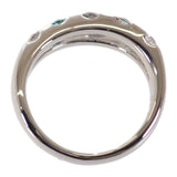 【中古】 デザイン ジュエリー リング Pt900プラチナ 12号 ダイヤモンド パライバトルマリン レディース【Aランク】