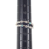 【中古】 デザイン ジュエリー リング Pt900プラチナ 12号 ダイヤモンド パライバトルマリン レディース【Aランク】