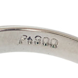 【中古】 デザインジュエリー グレー真珠 リング Pt900プラチナ 15号 パール ダイヤモンド レディース【Aランク】