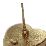 シャネル CHANEL ココマーク ハートピアス I24P刻印 ABC742 ピアス メタル ネイビー ゴールド ゴールド金具 レディース【中古】【Aランク】