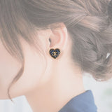 シャネル CHANEL ココマーク ハートピアス I24P刻印 ABC742 ピアス メタル ネイビー ゴールド ゴールド金具 レディース【中古】【Aランク】