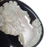 【中古】 デザインジュエリー カメオ ペンダントトップ K18ホワイトゴールド ブラック ホワイト オニキス 天然シェル レディース【Aランク】