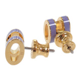 エルメス HERMES ミニ ポップ アッシュ H ピアス メタル リラ パープル ゴールド金具 レディース【中古】【Aランク】