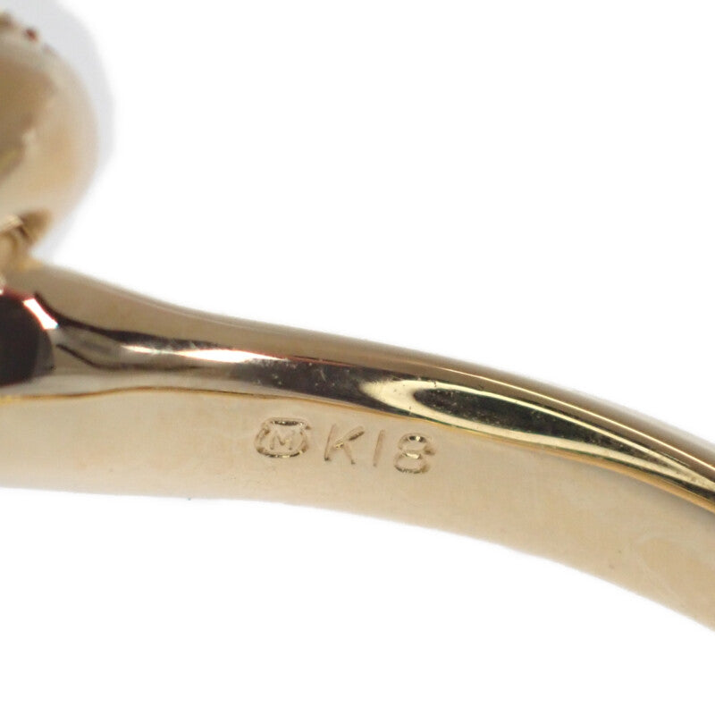 ミキモト MIKIMOTO ハートモチーフ 9号 リング K18イエローゴールド ダイヤモンド レディース【中古】【Aランク】
