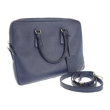 プラダ PRADA ビジネス 2VE3689Z2F0216 ブリーフケース 2WAYバッグ サフィアーノ ネイビー メンズ【中古】【Aランク】