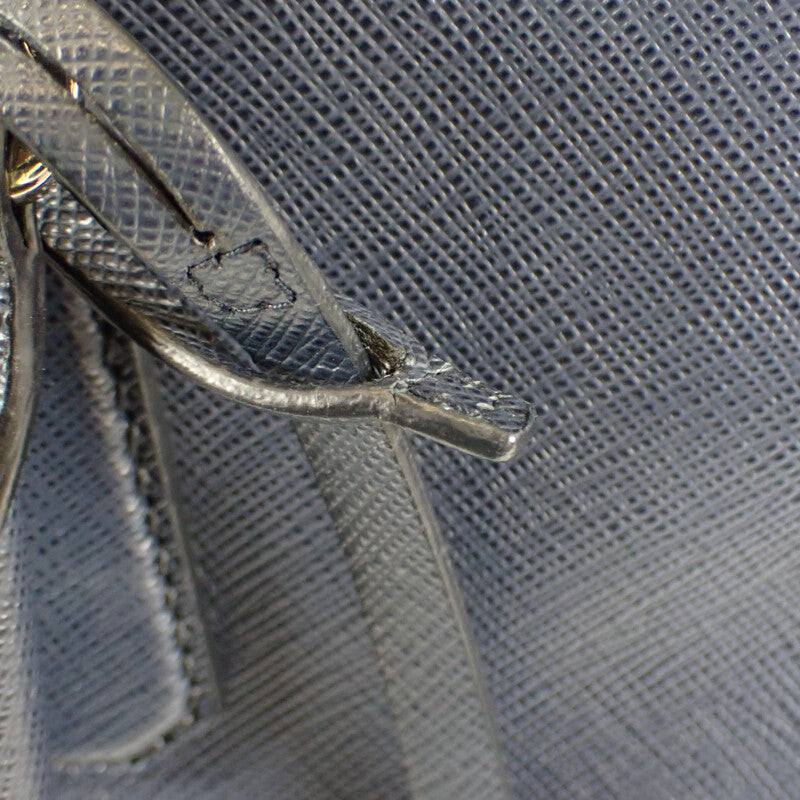 プラダ PRADA ビジネス 2VE3689Z2F0216 ブリーフケース 2WAYバッグ サフィアーノ ネイビー メンズ【中古】【Aランク】