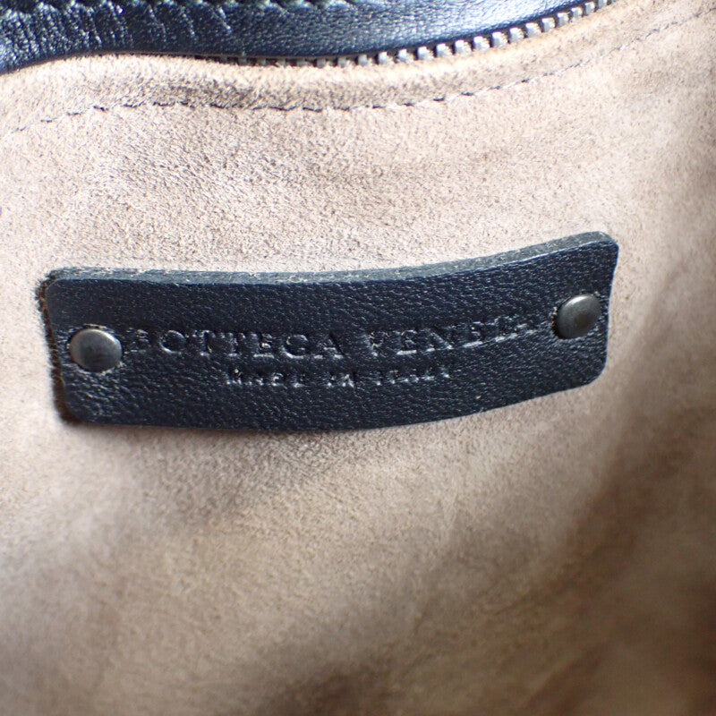 ボッテガヴェネタ BOTTEGA VENETA ループショルダーバッグ ハンドバッグ レザー ブラック レディース【中古】【ABランク】