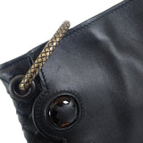 ボッテガヴェネタ BOTTEGA VENETA ループショルダーバッグ ハンドバッグ レザー ブラック レディース【中古】【ABランク】