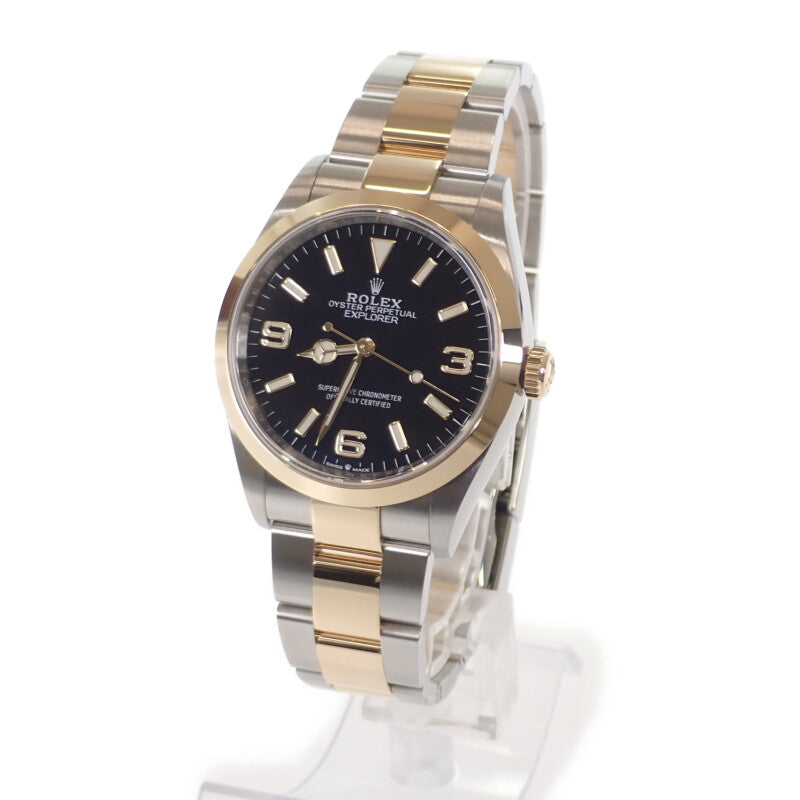ロレックス ROLEX エクスプローラー 1 124273 腕時計 ステンレススチール イエローゴールド 自動巻き ブラック文字盤 メンズ【中古】【Aランク】