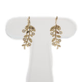 ヨンドシー 4℃ リーフ モチーフ ピアス K18イエローゴールド ダイヤモンド レディース【中古】【Aランク】