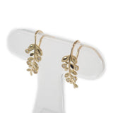 ヨンドシー 4℃ リーフ モチーフ ピアス K18イエローゴールド ダイヤモンド レディース【中古】【Aランク】