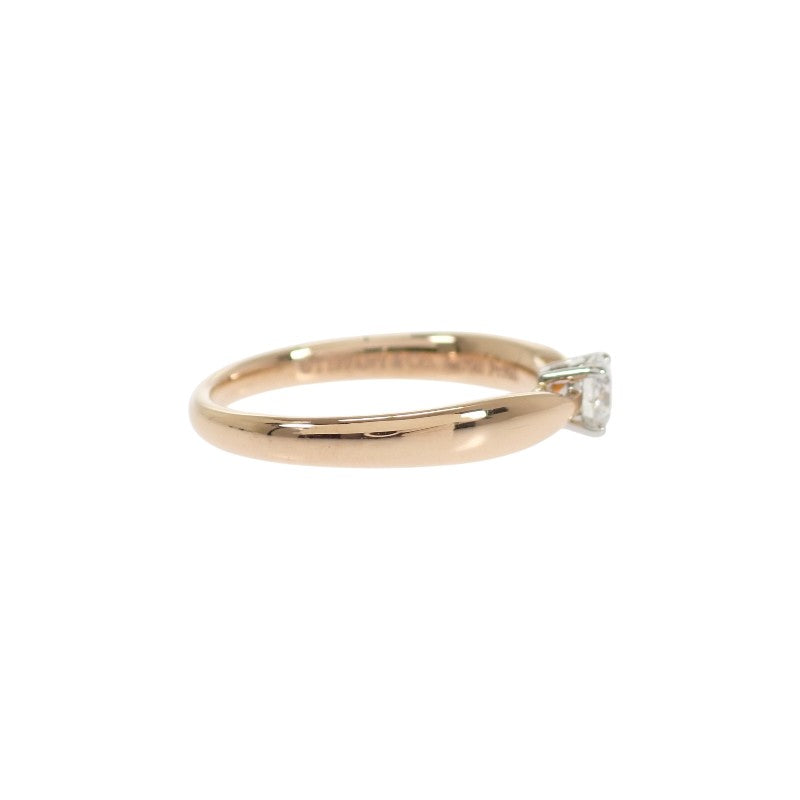 蒂芙尼 TIFFANY&Co. Harmony 系列 8號 戒指 K18玫瑰金 Pt950鉑金 黃金 鑽石 女款【中古】【A級品】