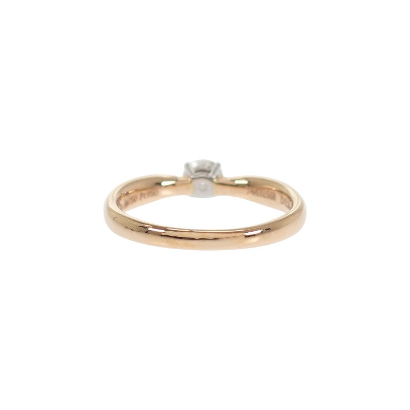 蒂芙尼 TIFFANY&Co. Harmony 系列 8號 戒指 K18玫瑰金 Pt950鉑金 黃金 鑽石 女款【中古】【A級品】