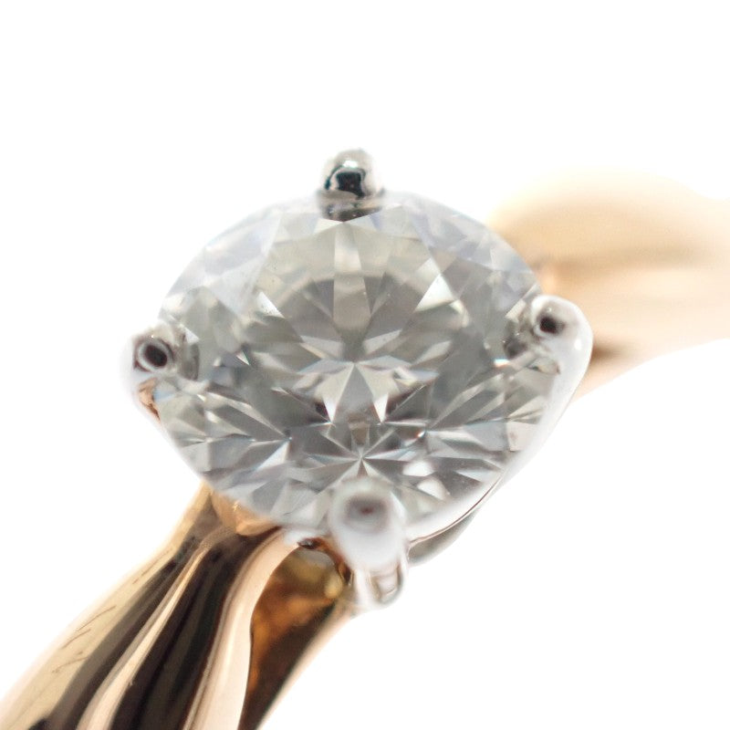 蒂芙尼 TIFFANY&Co. Harmony 系列 8號 戒指 K18玫瑰金 Pt950鉑金 黃金 鑽石 女款【中古】【A級品】
