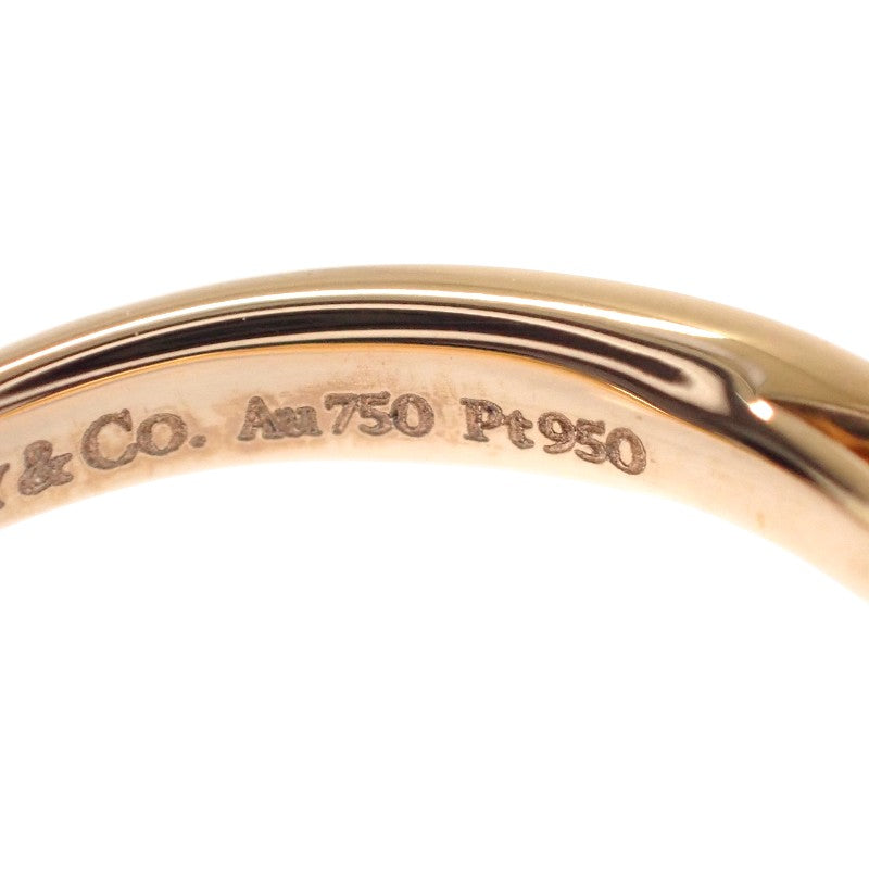 蒂芙尼 TIFFANY&Co. Harmony 系列 8號 戒指 K18玫瑰金 Pt950鉑金 黃金 鑽石 女款【中古】【A級品】