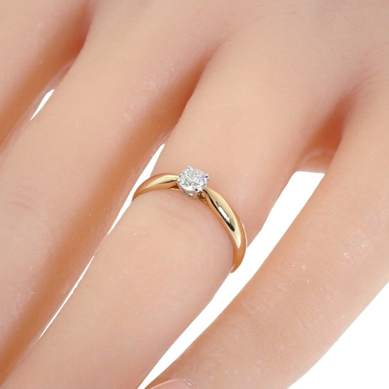 蒂芙尼 TIFFANY&Co. Harmony 系列 8號 戒指 K18玫瑰金 Pt950鉑金 黃金 鑽石 女款【中古】【A級品】
