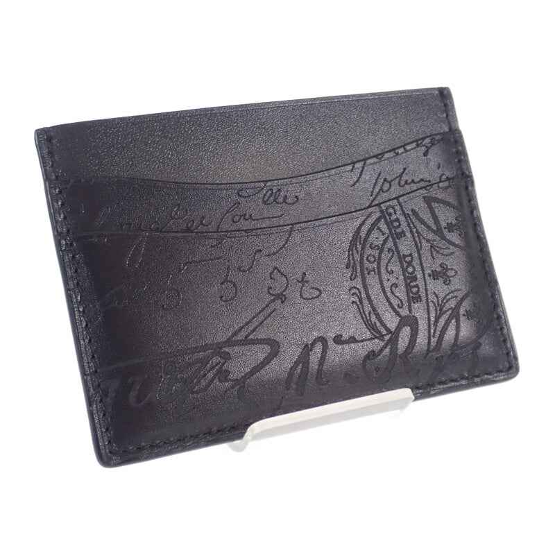 ベルルッティ Berluti バンブーネオスクリット BAMBOU_NEO-JOUR-V2 カードケース レザー ブラック メンズ【中古】【Aランク】