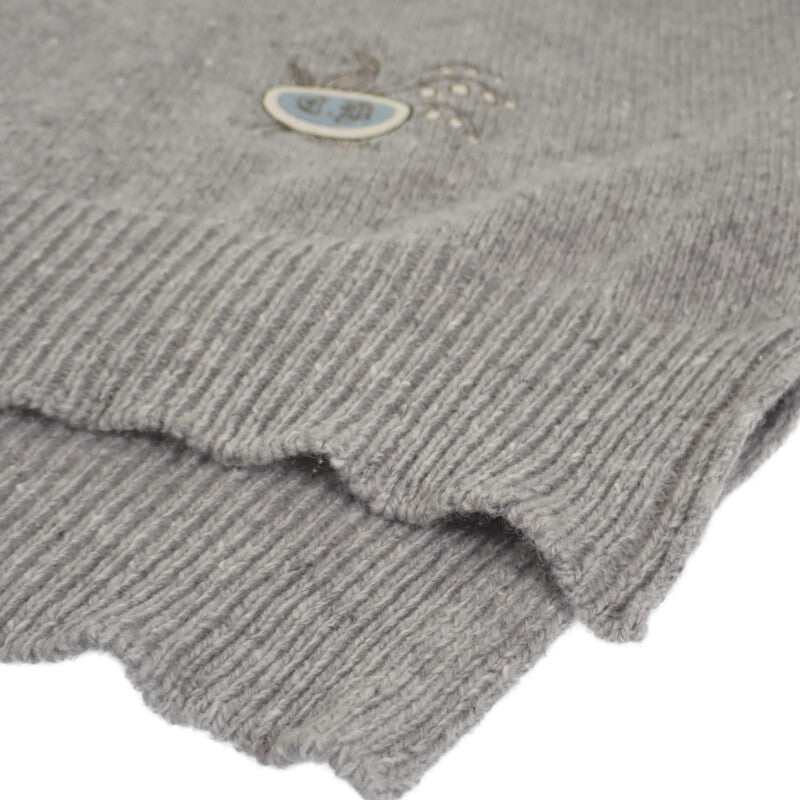 ディオール Dior オーバーサイズ ポロニット M 243M830AT449 ポロシャツ カシミヤ グレー メンズ【中古】【ABランク】