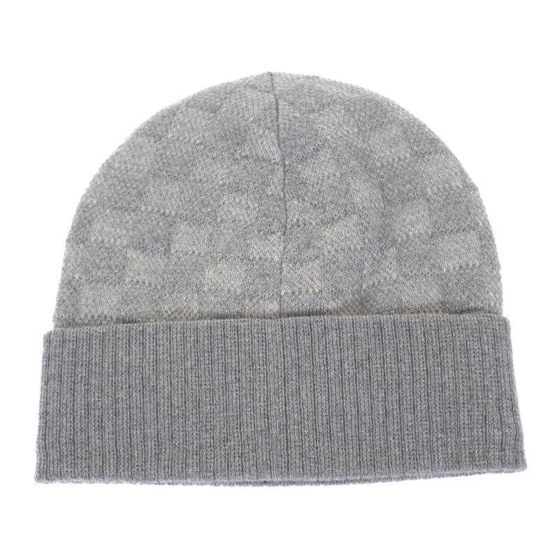 ルイヴィトン LOUIS VUITTON ビーニー ネオプティ ダミエ M77985 ニットキャップ ウール グリクレール グレー メンズ レディース【中古】【Sランク】