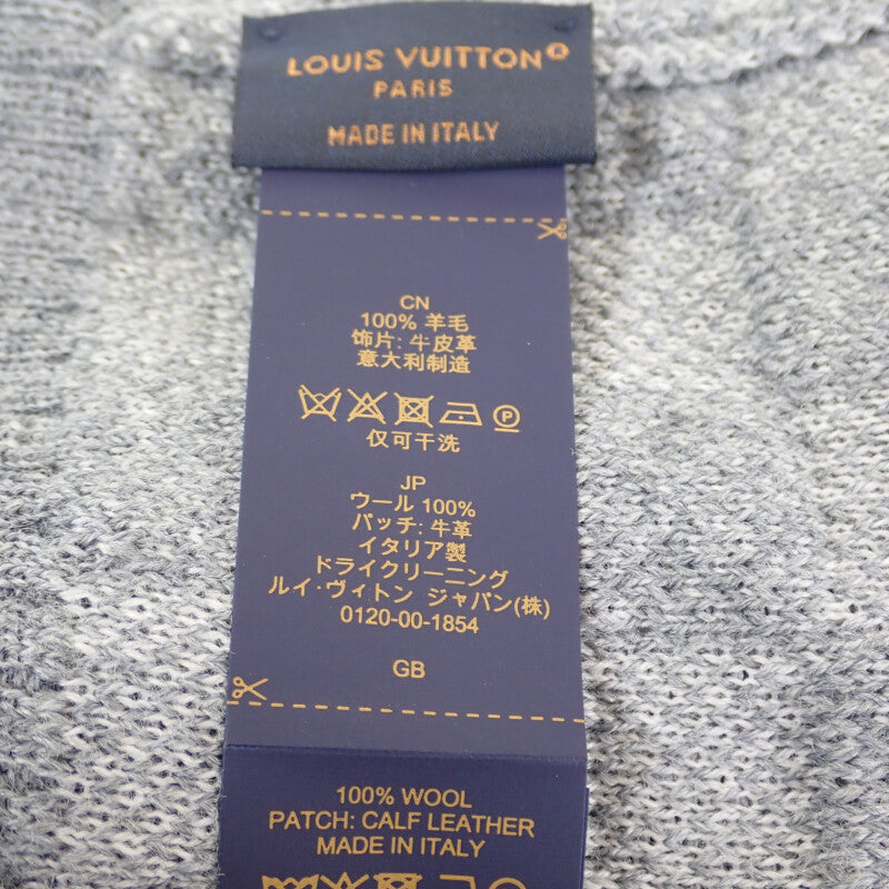 ルイヴィトン LOUIS VUITTON ビーニー ネオプティ ダミエ M77985 ニットキャップ ウール グリクレール グレー メンズ レディース【中古】【Sランク】