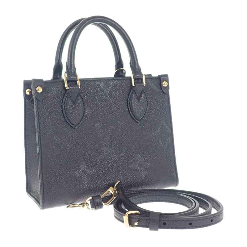 ルイヴィトン LOUIS VUITTON オンザゴーBB M46993 2WAYバッグ ハンドバッグ ショルダーバッグ モノグラムアンプラント ブラック メンズ レディース【中古】【Aランク】
