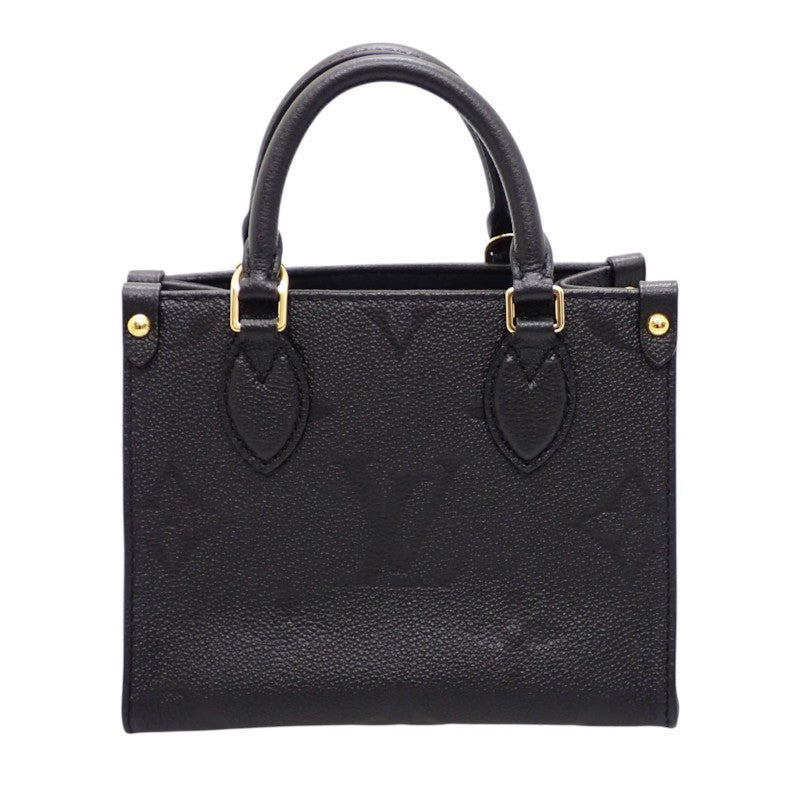 ルイヴィトン LOUIS VUITTON オンザゴーBB M46993 2WAYバッグ ハンドバッグ ショルダーバッグ モノグラムアンプラント ブラック レディース【中古】【Aランク】