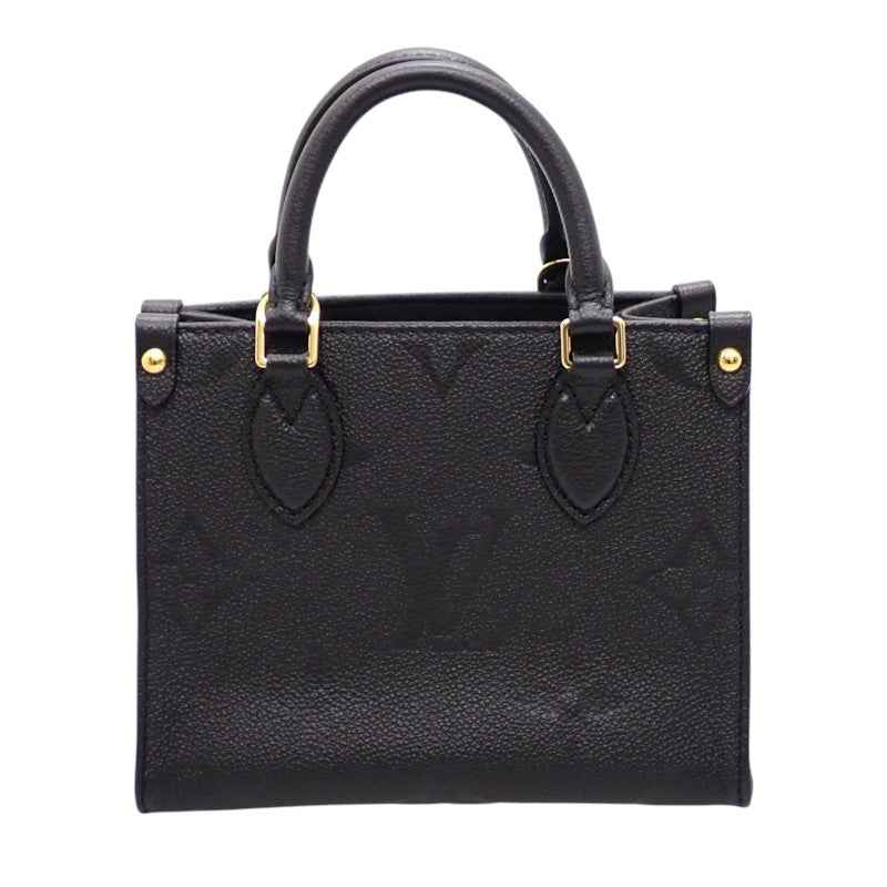ルイヴィトン LOUIS VUITTON オンザゴーBB M46993 2WAYバッグ ハンドバッグ ショルダーバッグ モノグラムアンプラント ブラック レディース【中古】【Aランク】