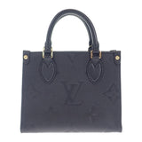 ルイヴィトン LOUIS VUITTON オンザゴーBB M46993 2WAYバッグ ハンドバッグ ショルダーバッグ モノグラムアンプラント ブラック メンズ レディース【中古】【Aランク】